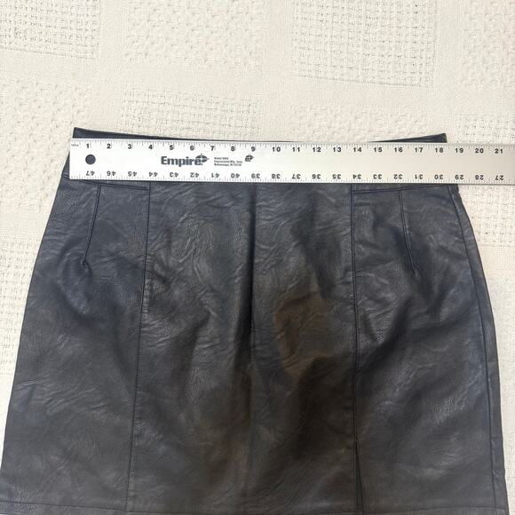 NWT Topshop 14 faux leather hem split mini skirt SK 3035 - Picture 3 of 8